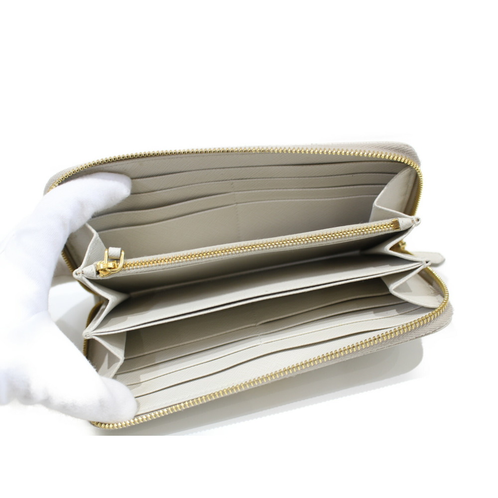 Prada Long Wallet Leather White - Picture 6 of 13